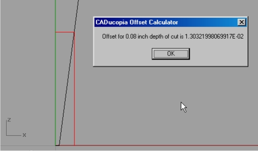 CADucopia Offset Calculator closeup